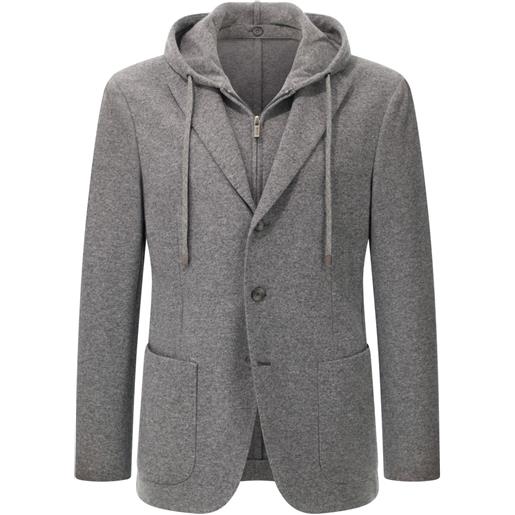 Boggi Milano blazer madison con cappuccio - grigio