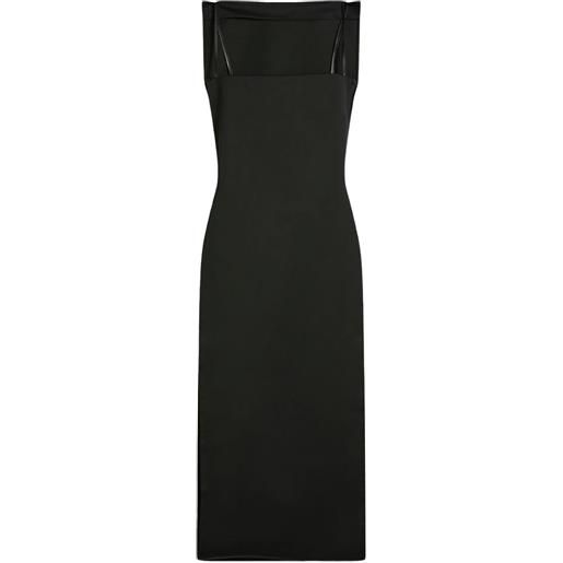 Sportmax abito midi con scollo quadrato - nero