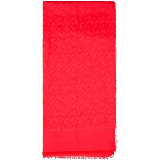 Longchamp scialle con frange - rosso