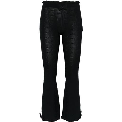 Balenciaga pantaloni con ruches - nero