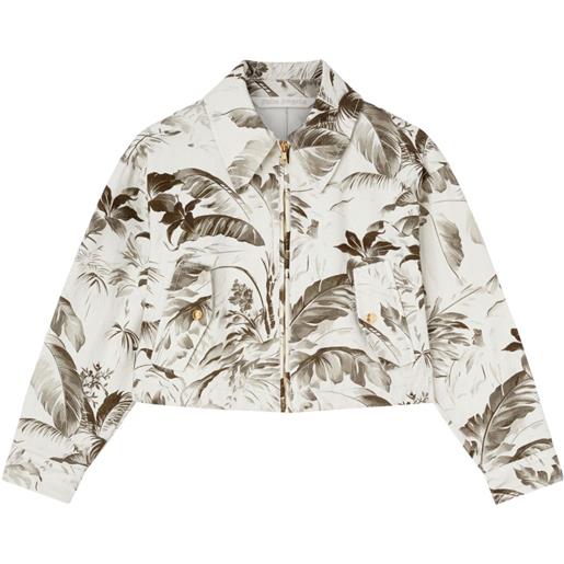Palm Angels giacca denim con stampa - toni neutri