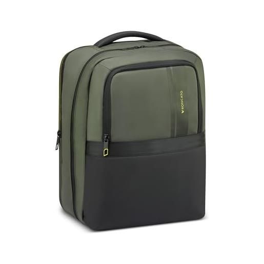 RONCATO metropolitan travel vueling zaino da viaggio con sistema di chiusura tsa - 40x30x20 cm - verde militare