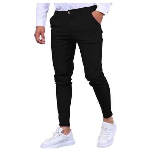 Generico pantaloni lunghi uomo casual invernali taglie forti pantalone lungo con tasche elegante outdoor autunno inverno sportivo pantaloni classic casual da jogging alla moda comodo vintage