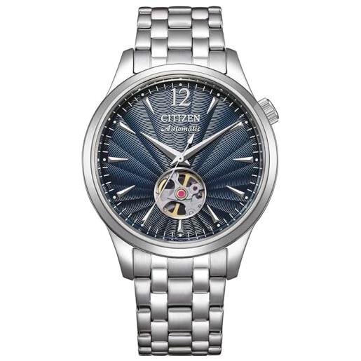 Citizen orologio analogico automatico da uomo, con cinturino in acciaio inox, nh9131-73l, blu, misura unica, bracciale