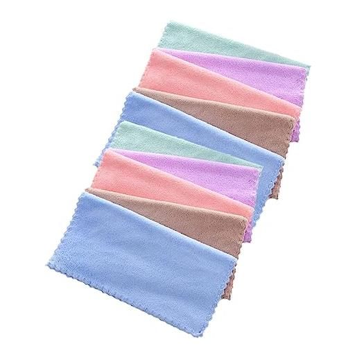 DEARMAMY set da 10 salviette struccanti in microfibra 25x25 cm, panni viso riutilizzabili e morbidi per donne, asciugamani puliti per la pelle delicata, per rimozione trucco e cura quotidiana