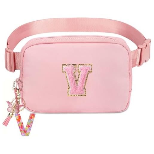 Kejea marsupio a tracolla per ragazze e donne - marsupio per ragazze età 8-12 adolescenti regali di compleanno piccoli marsupio alla moda per bambini, rosa, v