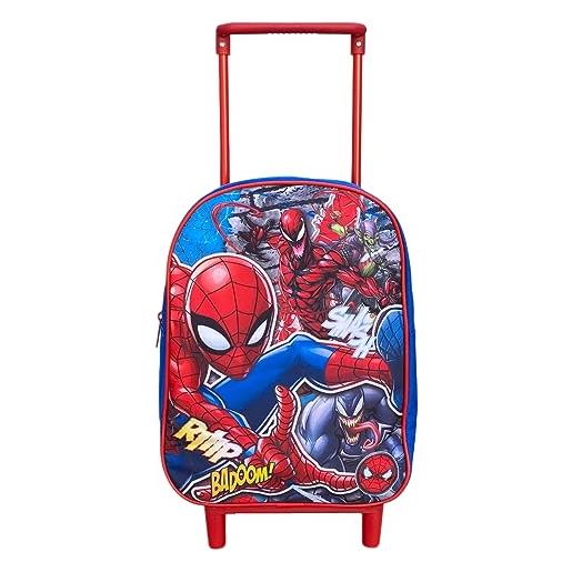 CERDÁ LIFE'S LITTLE MOMENTS cerdà zaino asilo trolley spiderman marvel, zainetto con ruote asilo scuola materna, bambino prima infanzia 28x22x10 cm scuola rosso