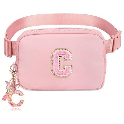 Kejea marsupio a tracolla per ragazze e donne - marsupio per ragazze età 8-12 adolescenti regali di compleanno piccoli marsupio alla moda per bambini, rosa, small, c