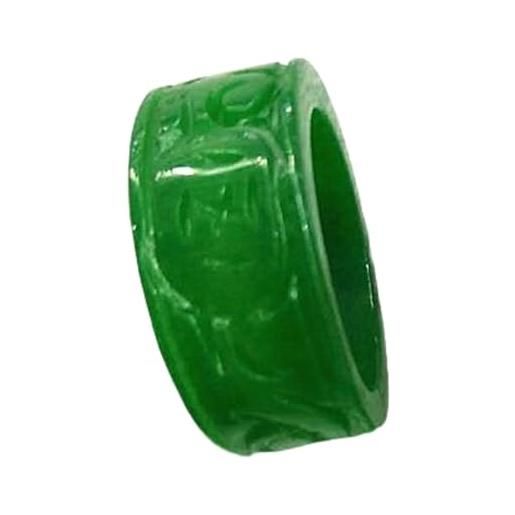 Anello Artigianale In Argento 925 Con Giada Bianca | Pietra Naturale Tonda 6mm – Zarrella Gioielli - Foto 7