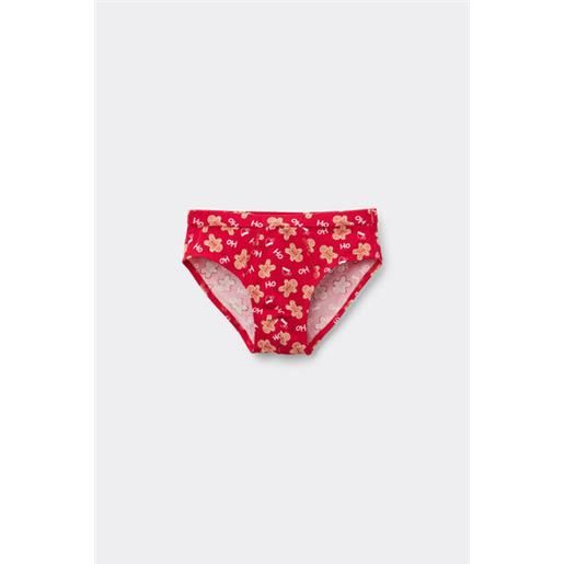 Tezenis slip bimbo in cotone stampa natalizia bambino rosso