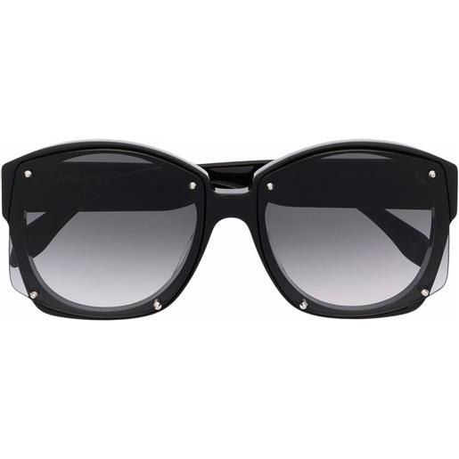 Alexander McQueen Eyewear occhiali da sole tondi oversize - nero