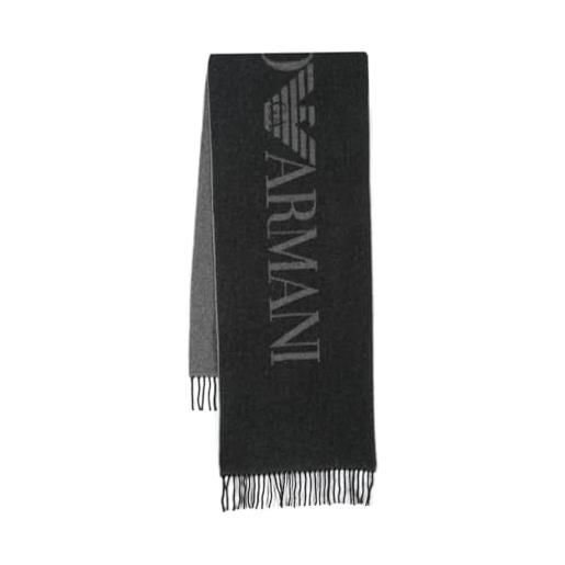 Emporio Armani sciarpa uomo lana grigio, grigio, taglia unica