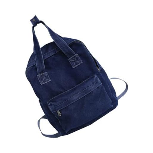 Healvian borsa in denim di capacità borse scolastiche per ragazze zaino in denim palestra borsa zaino da donna scuola signore zaini borsa a tracolla in jeans blue