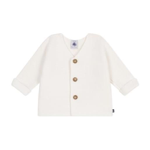 Petit Bateau a0ces maglione cardigan, bianco, 6 mesi unisex-bimbi