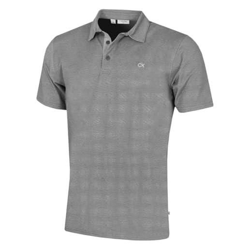 Calvin Klein polo da golf da uomo in piqué oxford prep campus 2025 - nero - m
