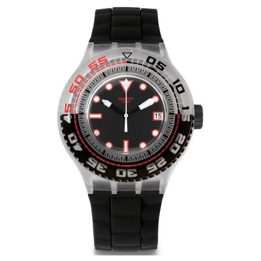 Swatch orologio da uomo analogico al quarzo con cinturino in silicone - suuk400
