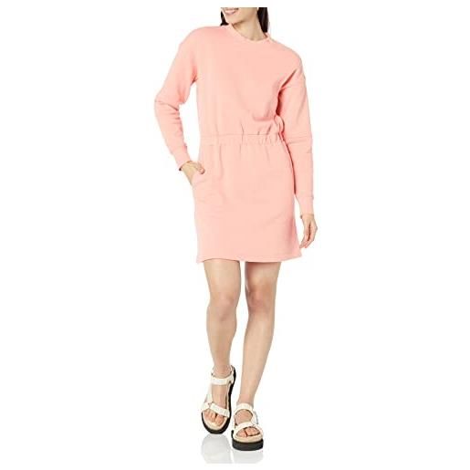 Amazon Essentials abito stile felpa stretto in vita (disponibile in taglie forti) donna, verde oliva scuro, s