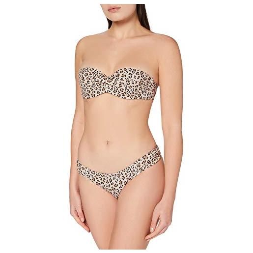 Iris & Lilly bikini donna, beige stampa animalier, 42