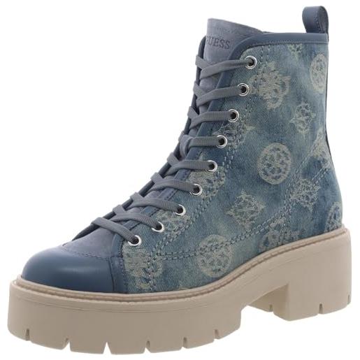 GUESS shutter, anfibi donna, avorio logo multi, 37 eu