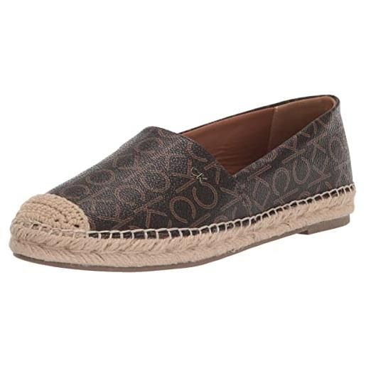 Calvin Klein popular, ballerine donna, logo espresso, 40 eu
