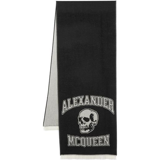 Alexander McQueen sciarpa con logo - nero