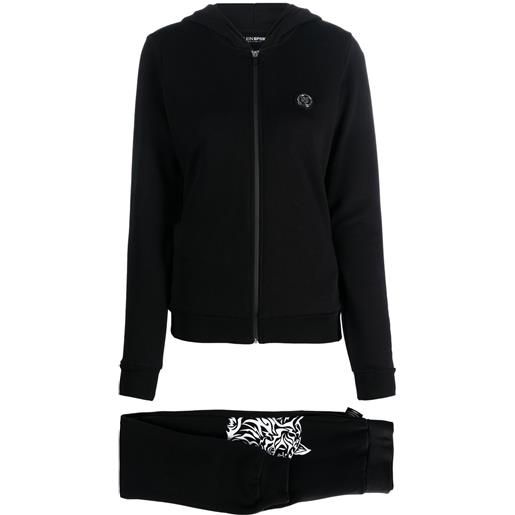 Plein Sport tuta sportiva con logo - nero