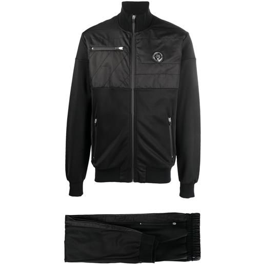 Plein Sport tuta sportiva con logo - nero
