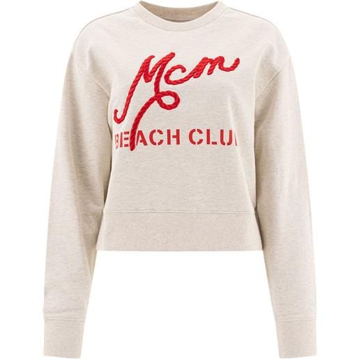 MCM felpa beach club - toni neutri