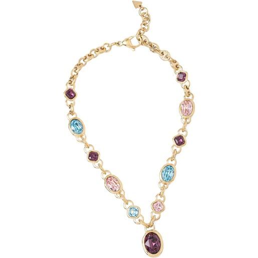 GUESS USA collana mamounia con pendente ovale - oro