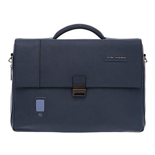 Piquadro akron cartella in pelle porta pc 15.6 ad uno scomparto