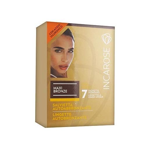 INCAROSE di-va incarose maxi bronze salviette autoabbronzanti - pacco da 7 pezzi x 80 g