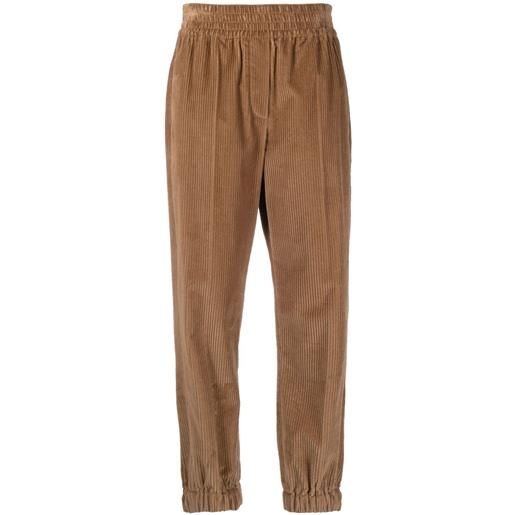 Brunello Cucinelli pantaloni a coste affusolati - marrone