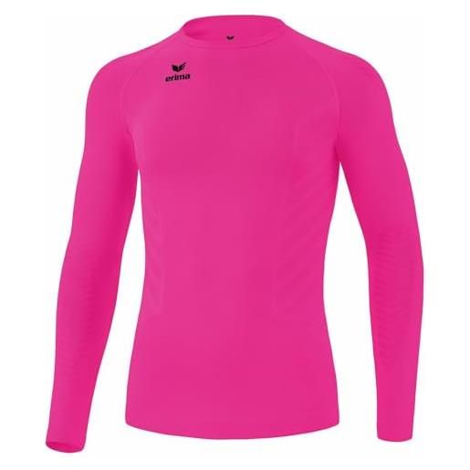 Erima athletic 2.0 maglietta maniche lunghe underwear unisex - adulto, pink glo, l