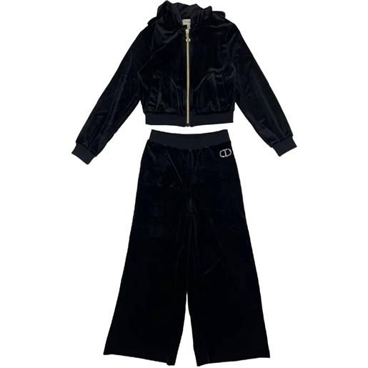 TWINSET Kids maglione con cappuccio - nero