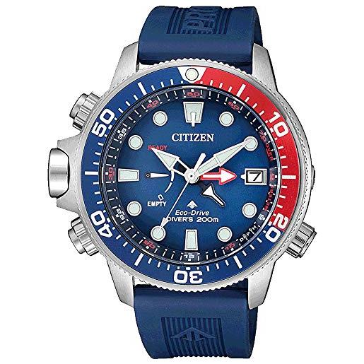 Citizen orologio analogico eco-drive uomo con cinturino in gomma bn2038-01l