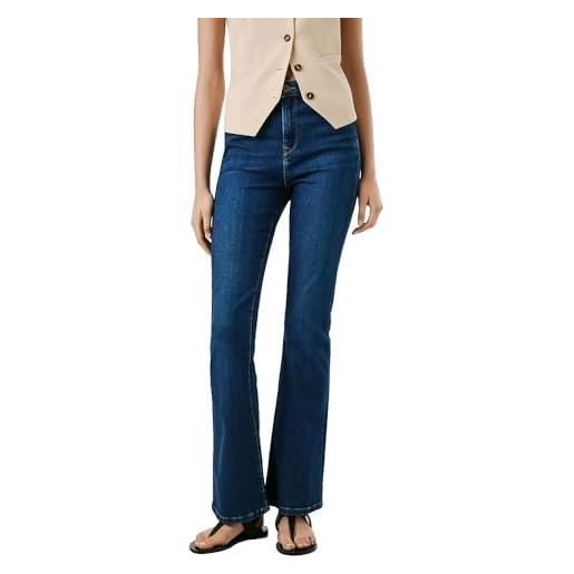 Pepe Jeans Jeans Donna A Vita Alta, Modello Flare HW, Blu Chiaro Effetto Usato. Tessuto Elasticizzato Con Cotone Riciclato, Svasatura Anni '70.