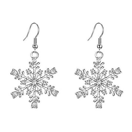 Orecchini A Fiocco Di Neve Con Zirconi E Cristalli - Gioielli Donne E Ragazze In Confezione Regalo - 1,2 Cm
