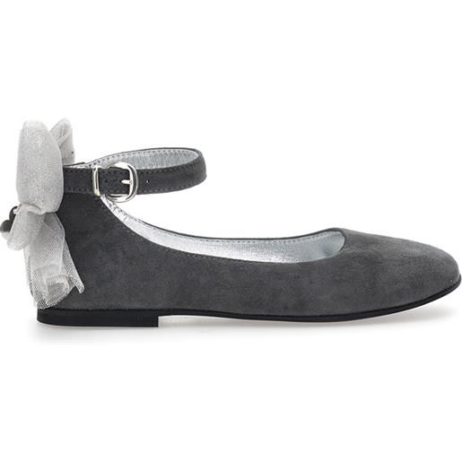 Monnalisa ballerine camoscio con fiocco