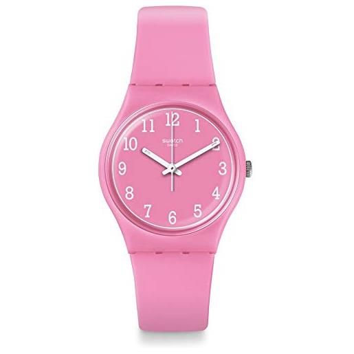 Swatch outlet gent standard pinkway gp156 orologio da polso da uomo made in svizzera, rosa, classico, rosa, classico