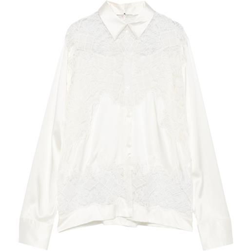 Ermanno Scervino blusa con inserti in pizzo - bianco