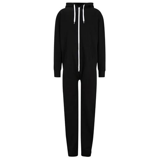 Urban Classics sweat jumpsuit uomo overall nero 3xl-4xl 63% cotone, 37% poliestere