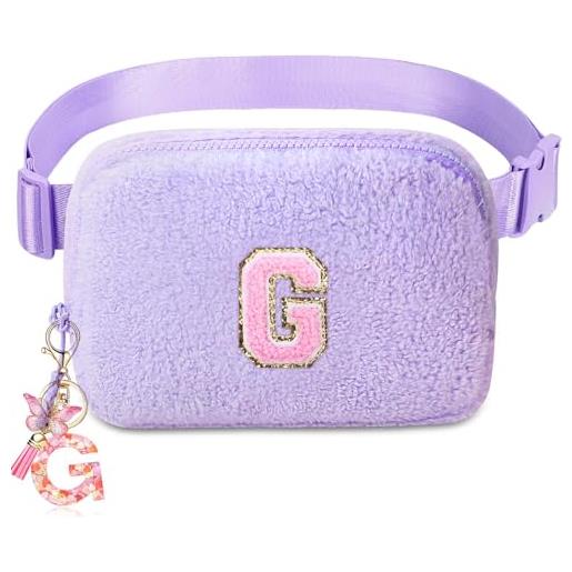 Kejea bbelt, marsupio a tracolla per ragazze e donne, età 8-12 anni, regalo di compleanno per adolescenti, piccolo marsupio alla moda per bambini, viola, 8.26 inches x 1.9 inches x 5.1 inches, g