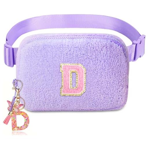 Kejea marsupio a tracolla per ragazze e donne - marsupio per ragazze età 8-12 adolescenti regali di compleanno piccoli marsupio alla moda per bambini, viola, d