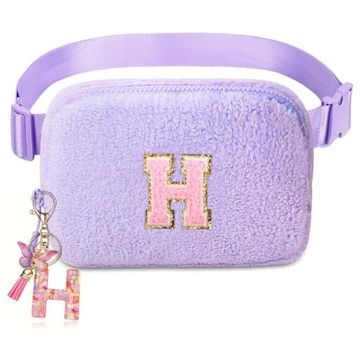 Kejea marsupio a tracolla per ragazze e donne - marsupio per ragazze età 8-12 adolescenti regali di compleanno piccoli marsupio alla moda per bambini, viola, h