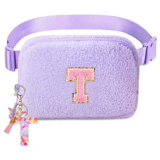 Kejea marsupio a tracolla per ragazze e donne - marsupio per ragazze età 8-12 adolescenti regali di compleanno piccoli marsupio alla moda per bambini, viola, t