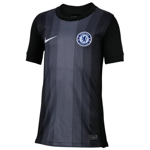 NIKE fc chelsea 2025/26 stadium goalkeeper nike dri-fit maglia da calcio a maniche corte per bambini più grandi hj5248