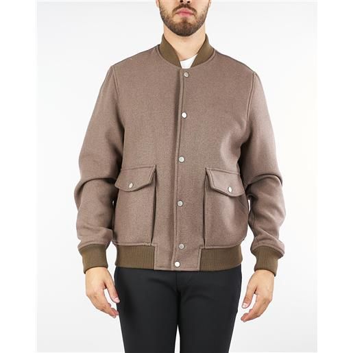 I'M BRIAN giubbotto bomber tortora in lana