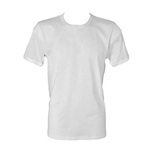 GICIPI t-shirt in filo di scozia girocollo basso uomo art. 261-5, bianco