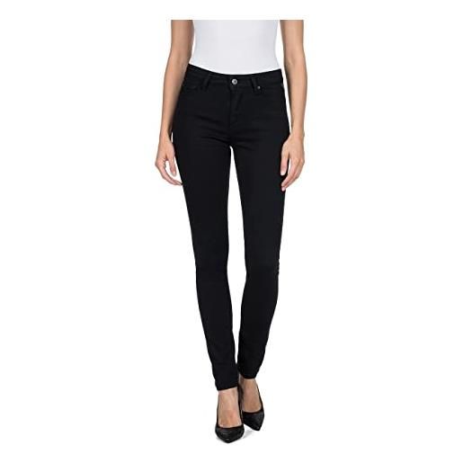 Replay jeans donna luzien skinny fit elasticizzati, nero (black 098), w28 x l30