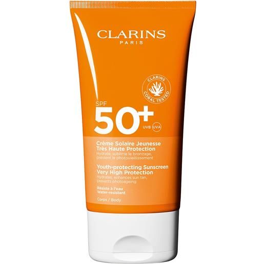 Clarins crema solare giovinezza spf50+ 150ml - crema solare corpo alta prot. 